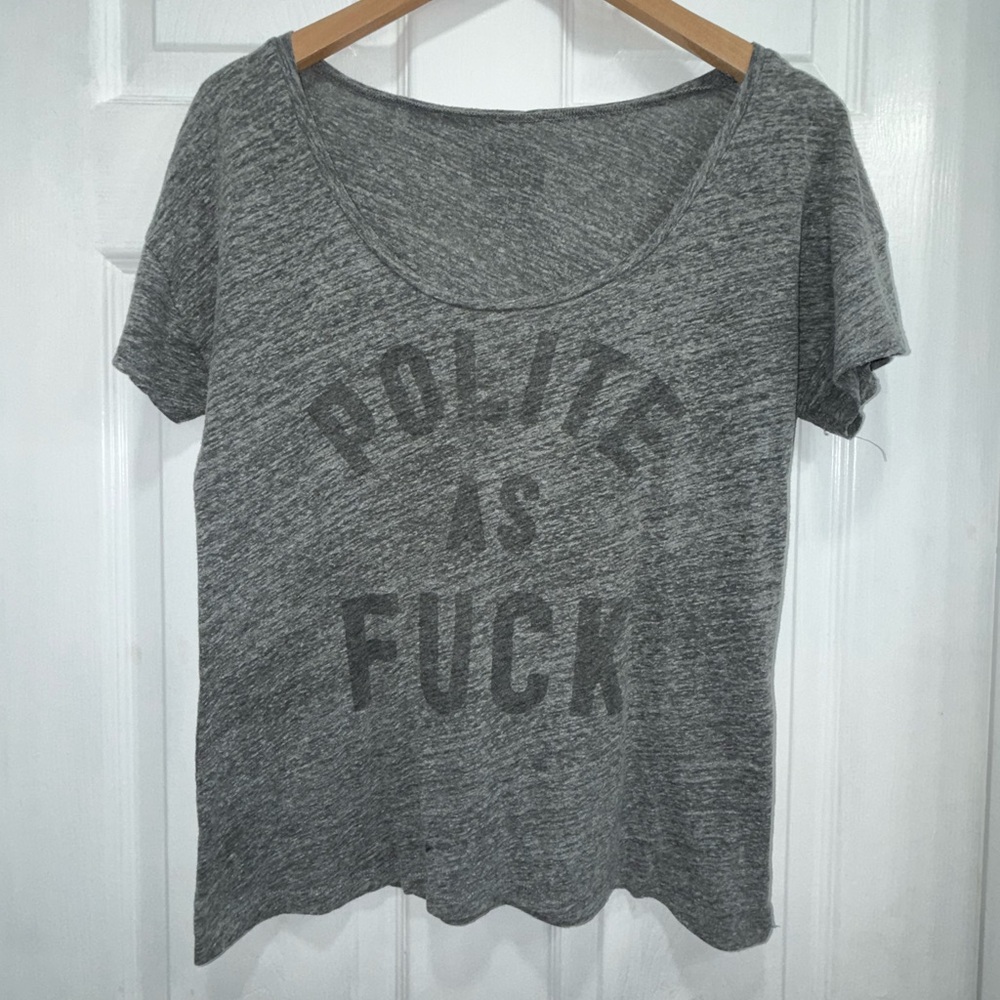 Gray Graphic Women's Top